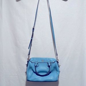 Coach light blue satchel / crossbody bag
